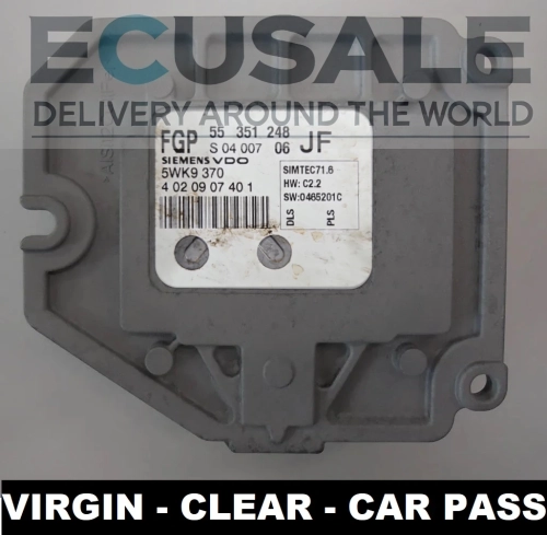 Centralita de motor 55351248 5WK9370 Opel Astra Zafira Vectra 1.8 16V VIRGIN