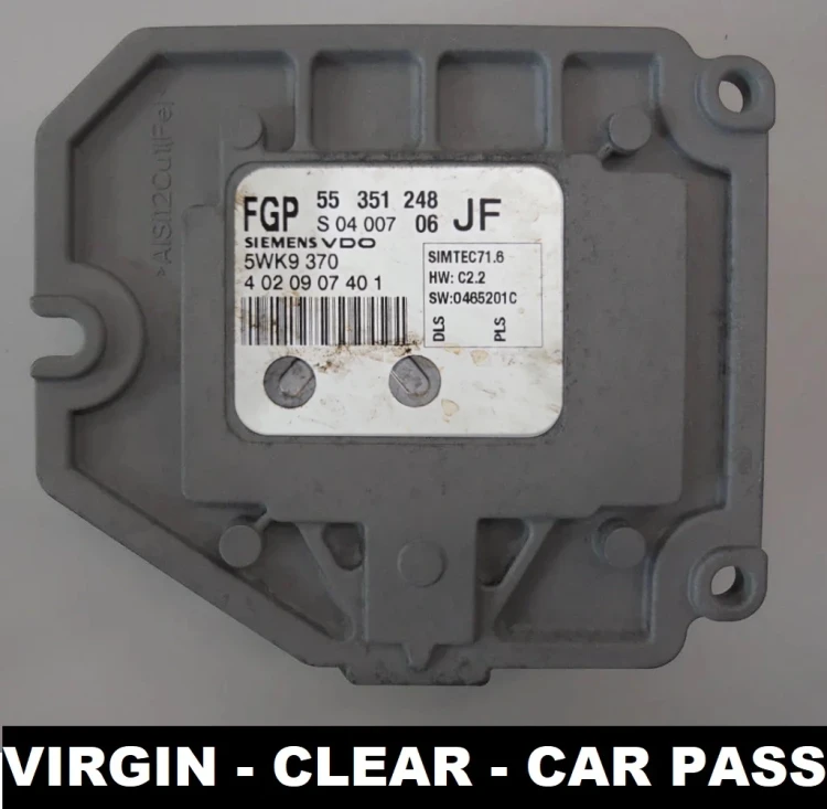 55351248 5WK9370 centralina do motor Siemens Opel Zafira / Astra 1.8 16V Virgin