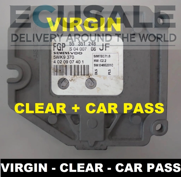 CALCULATEUR MOTEUR Opel 1.8 16V numer 55351248 5WK9370 CLEAR VIRGIN