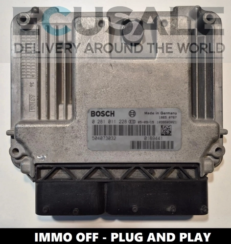 Centralina do motor 0281011228 504073032 IMMO OFF para IVECO Daily 2.3 HPI Diesel – pronta a instalar Plug &amp; Play