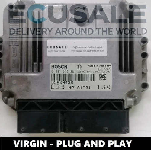 Centralita de motor 55209436 0281012881 Fiat Ducato 2.3 Multijet IMMO OFF