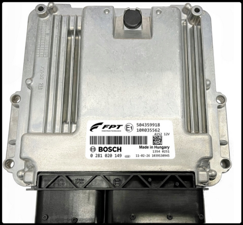 Sterownik silnika Bosch EDC17CP52 0281020149, numer Iveco 504359918, do Iveco Daily – etykieta