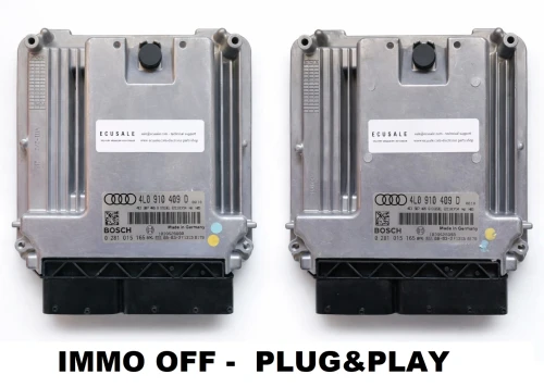 0281015165 4L0910409D lot de 2 calculateurs moteur Audi Q7 4.2 TDI IMMO OFF