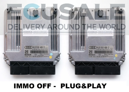4L0910409D / 0281015165 – Satz mit 2× MOTORSTEUERGERÄT IMMO OFF Audi Q7 4.2 TDI