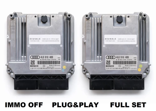 0281013013 4L0910409 lot de 2 calculateurs moteur Audi Q7 4.2 TDI IMMO OFF