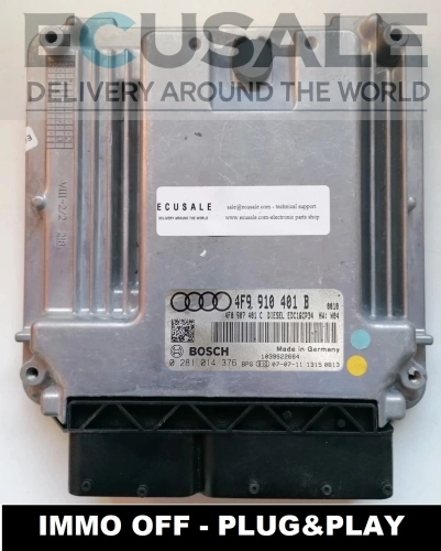 Centralita de motor 0281014376 4F9910401B Audi A6 C6 3.0 TDI IMMO OFF