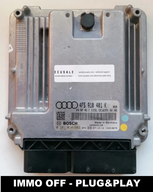 4F5910401K 0281014382 calculateur moteur Bosch Audi A6 C6 / S6 2.7 TDI