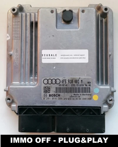 4F5910401M 0281014384 calculateur moteur Bosch Audi A6 C6 / S6 2.7 TDI