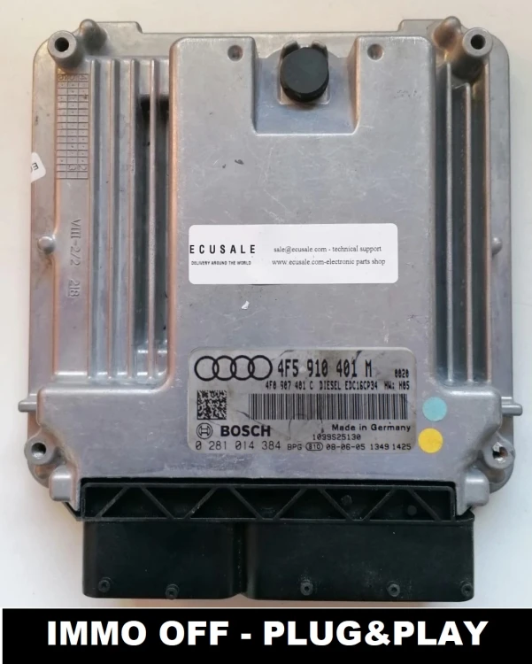 4F5910401M 0281014384 centralina motore Bosch Audi A6 C6 / S6 2.7 TDI