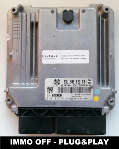 0281016384 03L906022CB centralina motore Bosch VW Transporter / Caravelle T5 2.0 TDI