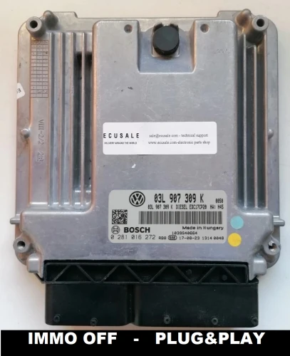 0281016272 03L907309K centralina motore Bosch VW Transporter / Caravelle T5 2.0 TDI