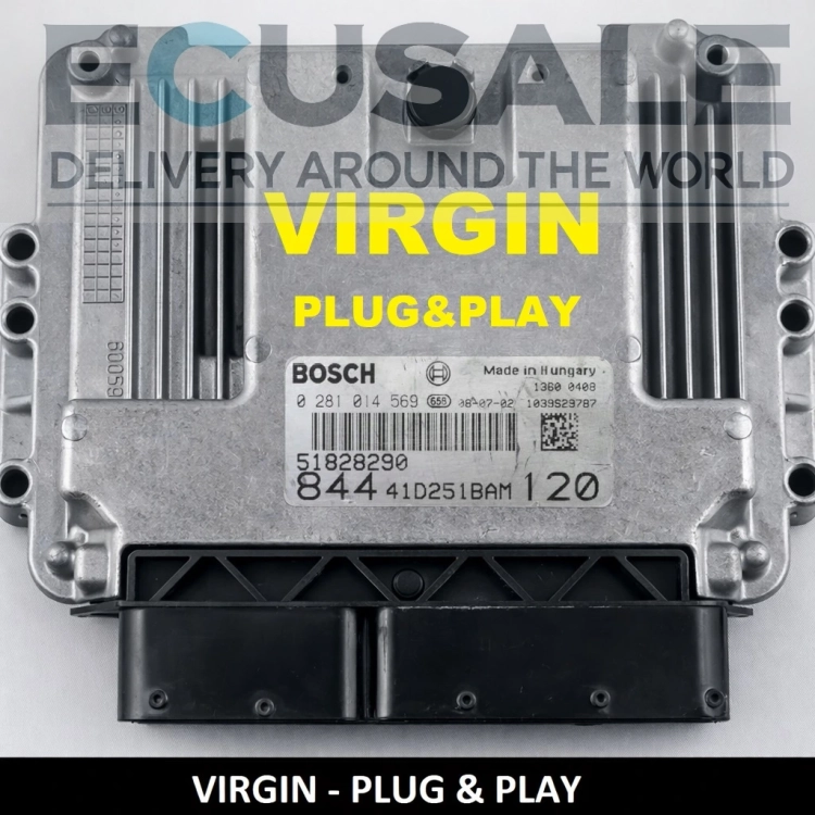 Centralita de motor 51828290 0281014569 Lancia Delta 1.6 Multijet 88kW VIRGIN Plug&amp;amp;amp;Play Bosch EDC16C39