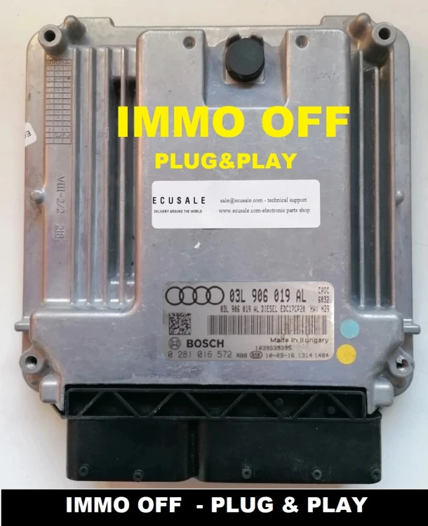0281016572 03L906019AL sterownik silnika Bosch Audi A5 / A4 S4 B8 2.0 diesel IMMO OFF Plug and Play