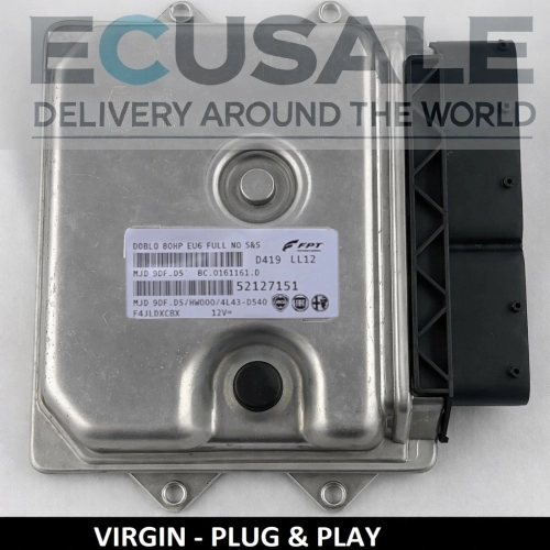 CENTRALITA DE MOTOR 52127151 MJD9DFD5 9DF.D5 Plug &amp; Play para Fiat Ducato 2.3 Multijet – conectores y carcasa