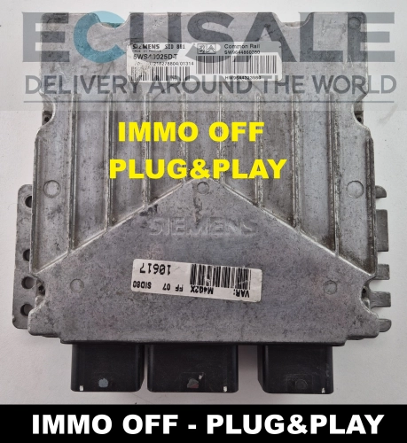 SID801 5WS40025DT 9644860380 Calculateur moteur Citroen Berlingo Peugeot Partner 2.0 HDI IMMO OFF