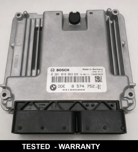 8574752 0281019963 sterownik silnika BMW 2.0 Diesel DDE8574752