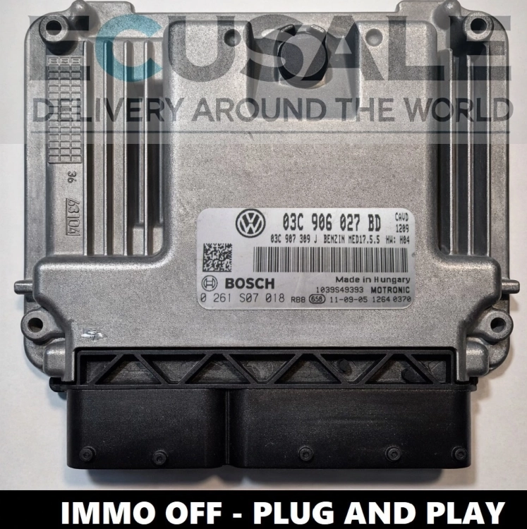 Calculateur moteur 03C906027BD 0261S07018 VW Golf 1.4 TSI MED17.5.5 IMMO OFF
