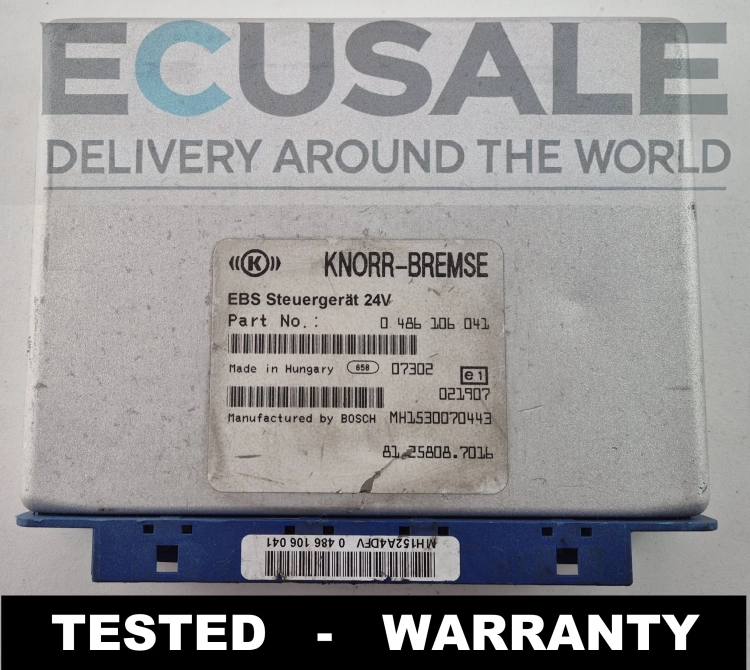 EBS 0486106041 KNORR BREMSE MAN 81258087016 BOSCH MH1.530070443 Centralina 24V