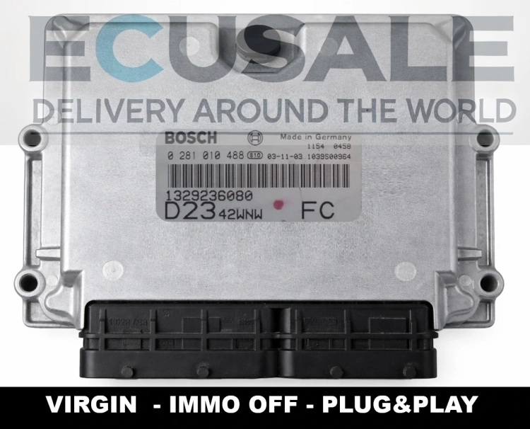 Centralita de motor 0281010488 1329236080 Fiat Ducato 2.3 JTD IMMO OFF Plug &amp;amp; Play