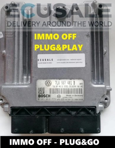 centralina do motor Bosch 0281012773 7L0907401B VW Touareg IMMO OFF
