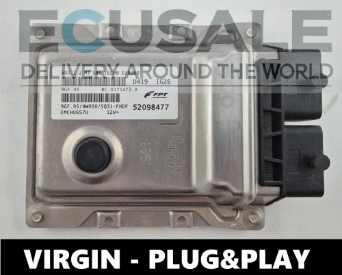 Centralita de motor 52098477 BC0171472A FIAT 500 1.2 9GF.D5 ECU VIRGIN Plug&amp;amp;amp;Play