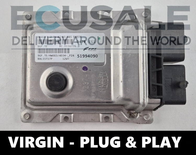 Centralita de motor 51994090 9GF.TE FIAT PANDA 1.2 8V EURO6 ECU VIRGIN Plug&amp;amp;amp;Play