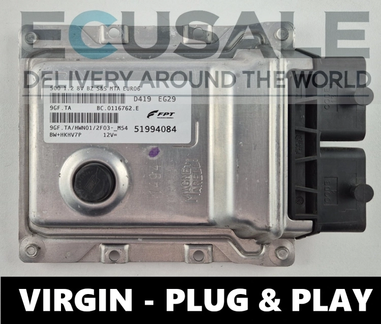 51994084 9GF.TA BC0116762E Calculateur moteur FIAT 500 1.2 VIRGIN Plug and Play