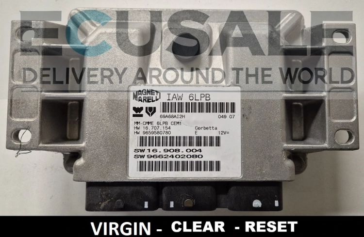 IAW6LPB 9662402080 9659580780 calculateur moteur vierge réinitialisé Peugeot Citroën