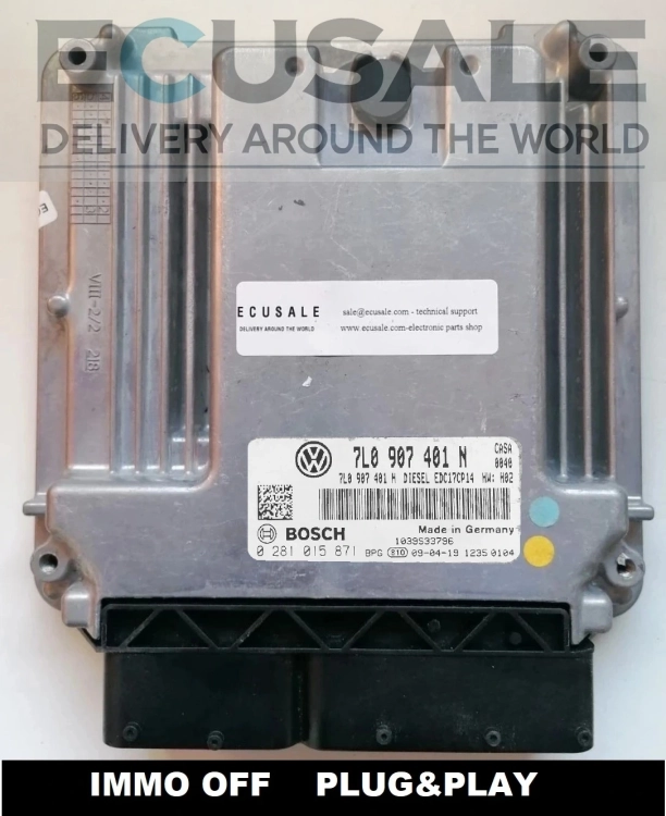 0281015871 7L0907401N Calculateur moteur VW Touareg 3.0 TDI IMMO OFF Bosch