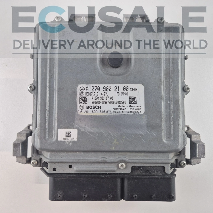 Centralita de motor Mercedes A2709002100 Bosch 0261S09816 MED17.7.2 usada comprobada con garantía