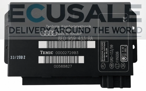 8E0959433BA Module de contrôle TEMIC Audi A4 B6 B7 8E0 959 433 BA