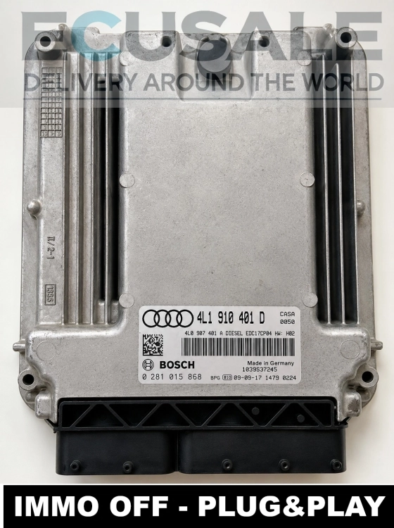 Audi Q7 3.0 TDI Bosch 0281015868 4L1910401D IMMO OFF Calculateur moteur