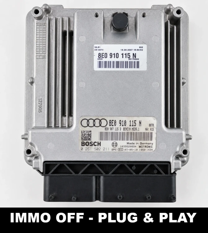 8E0910115N 0261S02211 centralina motore Bosch MED9.1 Audi A4 B7 2.0 TFSI