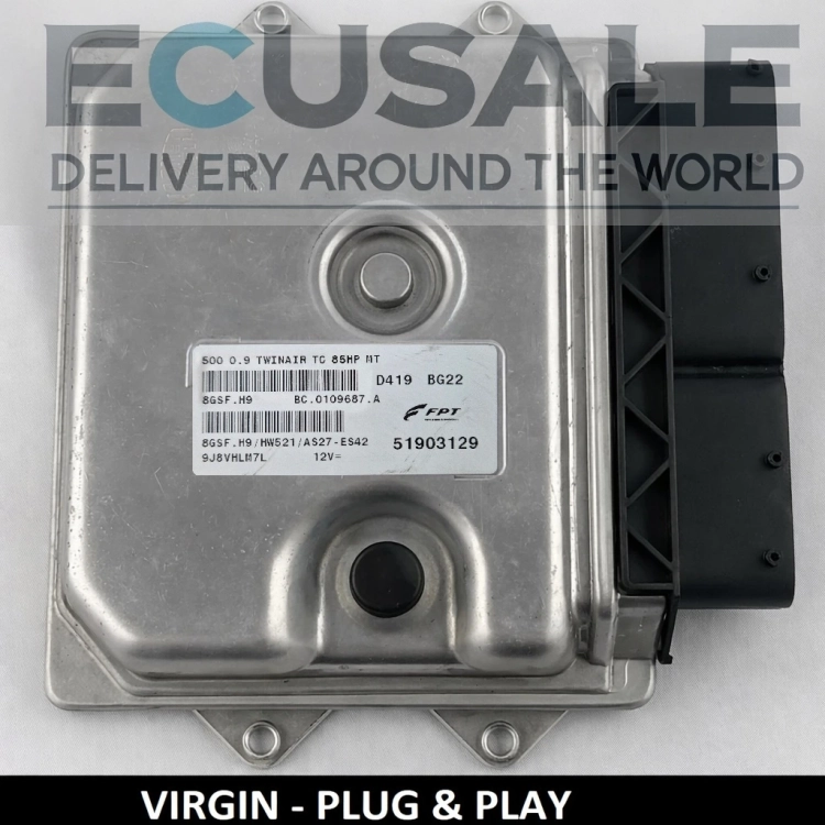 51903129 Calculateur moteur VIRGIN Fiat 500 0.9 TwinAir 85 KM IAW 8GSF.H9 Plug and Play