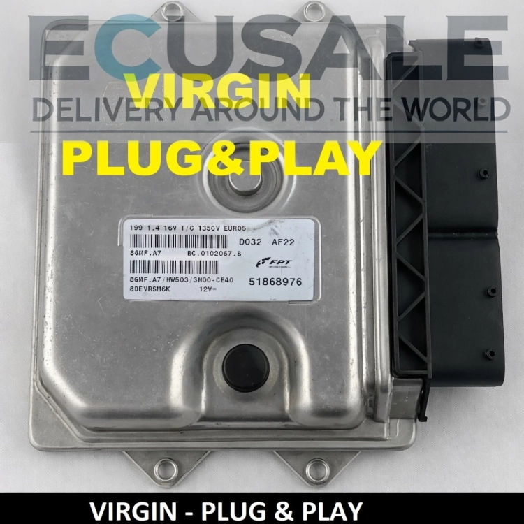 51868976 BC0102067B 8GMF.A7 Calculateur moteur Fiat Grande Punto 1.4 T-Jet 135KM VIRGIN Plug Play