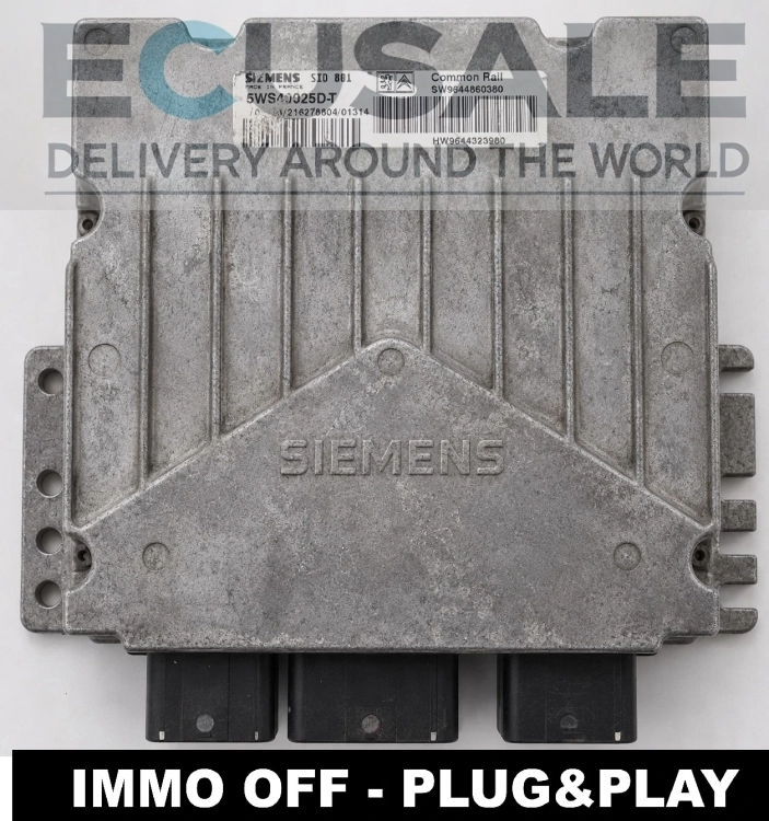 SID801 5WS40025DT 9644860380 Calculateur moteur Citroen Berlingo Peugeot Partner 2.0 HDI IMMO OFF