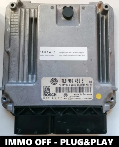 0281014115 7L0907401E centralina do motor Bosch VW Touareg 3.0 TDI