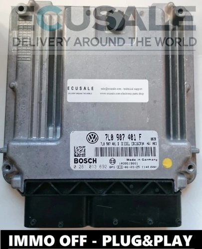 VW Touareg 3.0 TDI Calculateur moteur 7L0907401F 0281013692 IMMO OFF