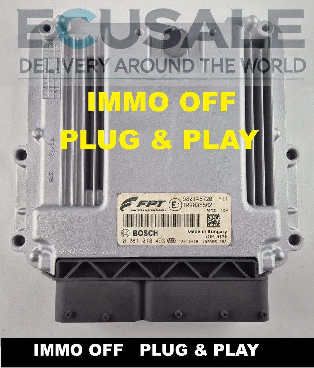 0281018453 5801467201 IMMO OFF Calculateur moteur ECU Iveco Daily 3.0 HPI HPT Plug &amp;amp;amp; Play
