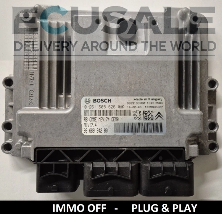 0261S05626 9666934280 IMMO Centralina do motor Citroën Peugeot 1.6 VTi Bosch Plug and Play