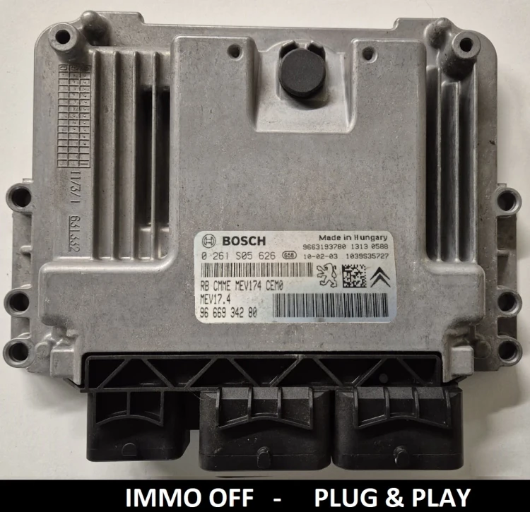0261S05626 9666934280 sterownik silnika Bosch Peugeot Citroën 1.6 VTi IMMO OFF
