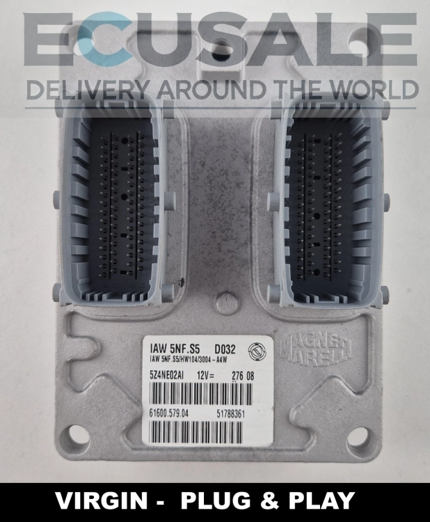 51788361 61600.579.04 Calculateur moteur Fiat Panda 1.2 IAW 5NF.S5 Virgin Plug &amp;amp;amp; Play