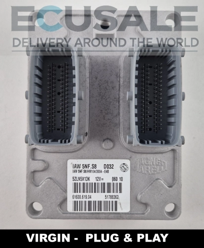 51788362 61600.619.04 Calculateur moteur Fiat Panda 1.2 8V 4x4 IAW 5NF.S8 Virgin Plug &amp;amp;amp; Play