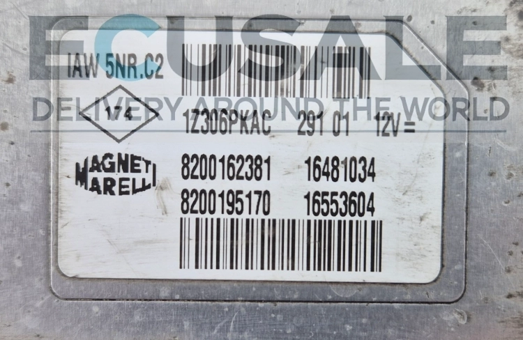 calculateur moteur Magneti Marelli IAW 5NR.C2 8200162381 8200195170 Renault Clio 1.2 16V