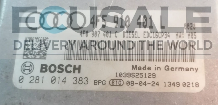 4F5910401L 4F0907401C 0281014383 Audi A6 C6 2.7 TDI IMMO OFF Plug &amp;amp;amp; Play centralina do motor