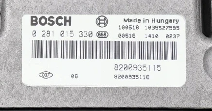 Étiquette calculateur moteur Bosch 0281017065 Renault Trafic 2.0 dCi, 8200935115 VIRGIN Plug &amp;amp;amp; Play