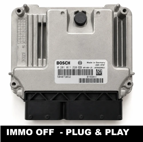 Calculateur moteur 0281011228 504073032 IMMO OFF pour IVECO Daily 2.3 HPI Diesel – prêt à installer Plug &amp;amp; Play