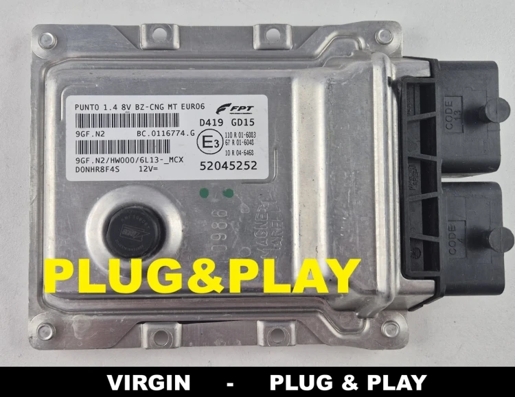 calculateur moteur FPT 52045252 9GF.N2 BC.0116774.G Fiat Punto 1.4 8V CNG VIRGIN Plug &amp;amp;amp; Play
