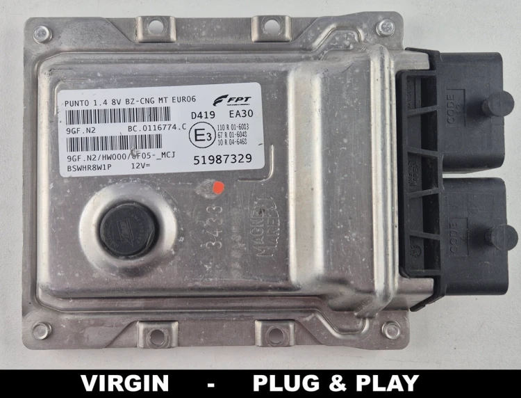 51987329 9GF.N2 BC.0116774.C Fiat Punto 1.4 8V CNG Euro 6 VIRGIN Plug &amp;amp;amp; Play calculateur moteur