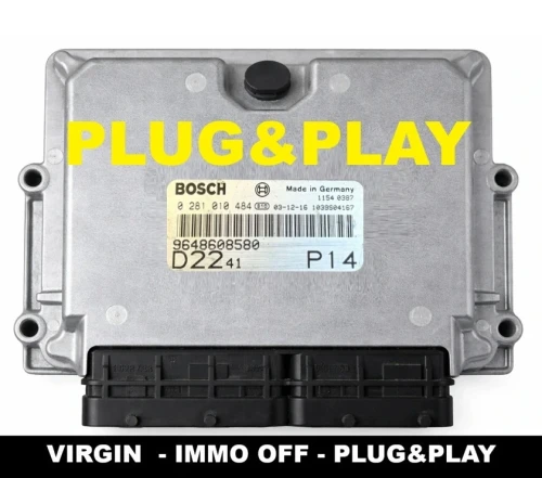 calculateur moteur Bosch 9648608580, 0281010484, IMMO OFF Plug and Play